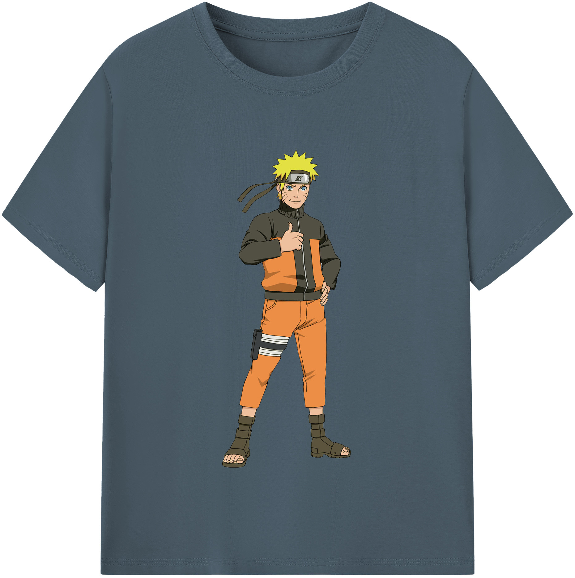 （画像用） NARUTO -ナルト- うずまき ナルト Uzumaki Naruto 綿100％半袖Tシャツ（フロントプリント）
